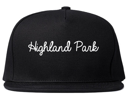 Highland Park Illinois IL Script Mens Snapback Hat Black