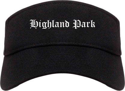 Highland Park New Jersey NJ Old English Mens Visor Cap Hat Black