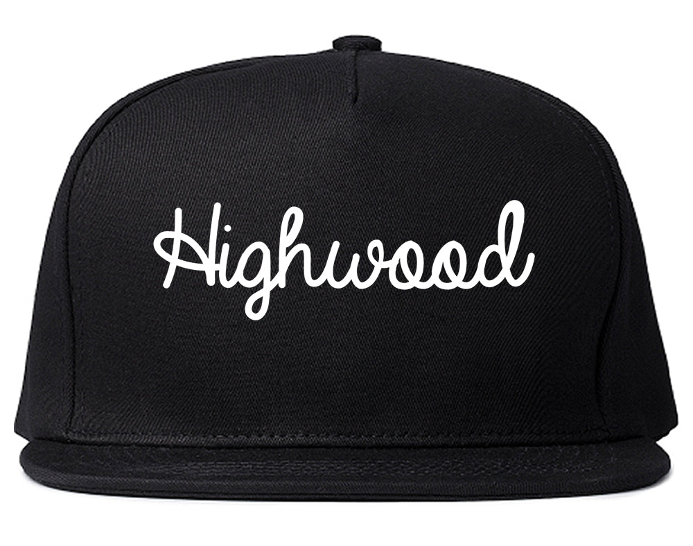 Highwood Illinois IL Script Mens Snapback Hat Black