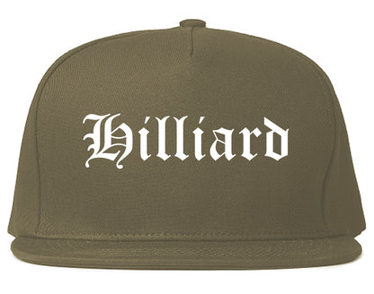 Hilliard Ohio OH Old English Mens Snapback Hat Grey