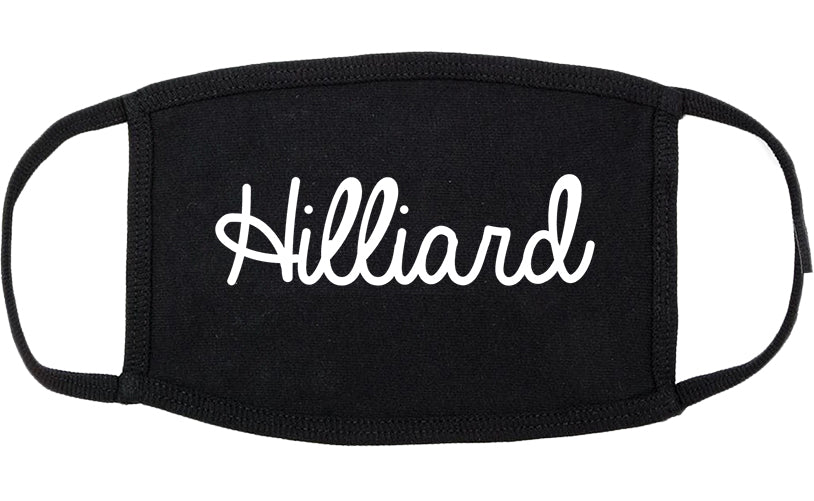 Hilliard Ohio OH Script Cotton Face Mask Black