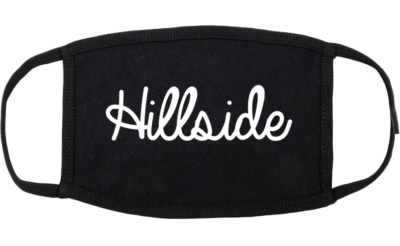Hillside Illinois IL Script Cotton Face Mask Black