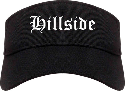 Hillside Illinois IL Old English Mens Visor Cap Hat Black