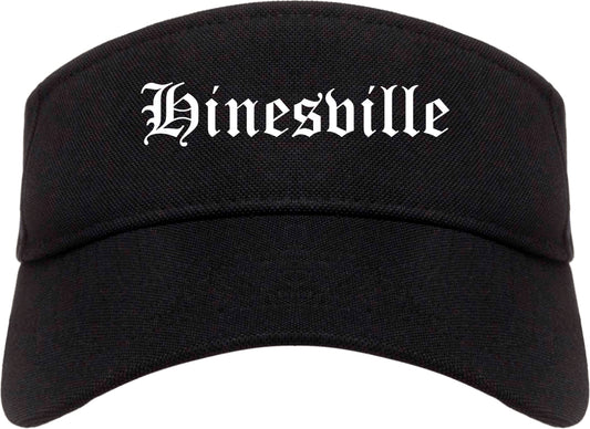 Hinesville Georgia GA Old English Mens Visor Cap Hat Black
