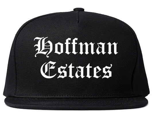 Hoffman Estates Illinois IL Old English Mens Snapback Hat Black