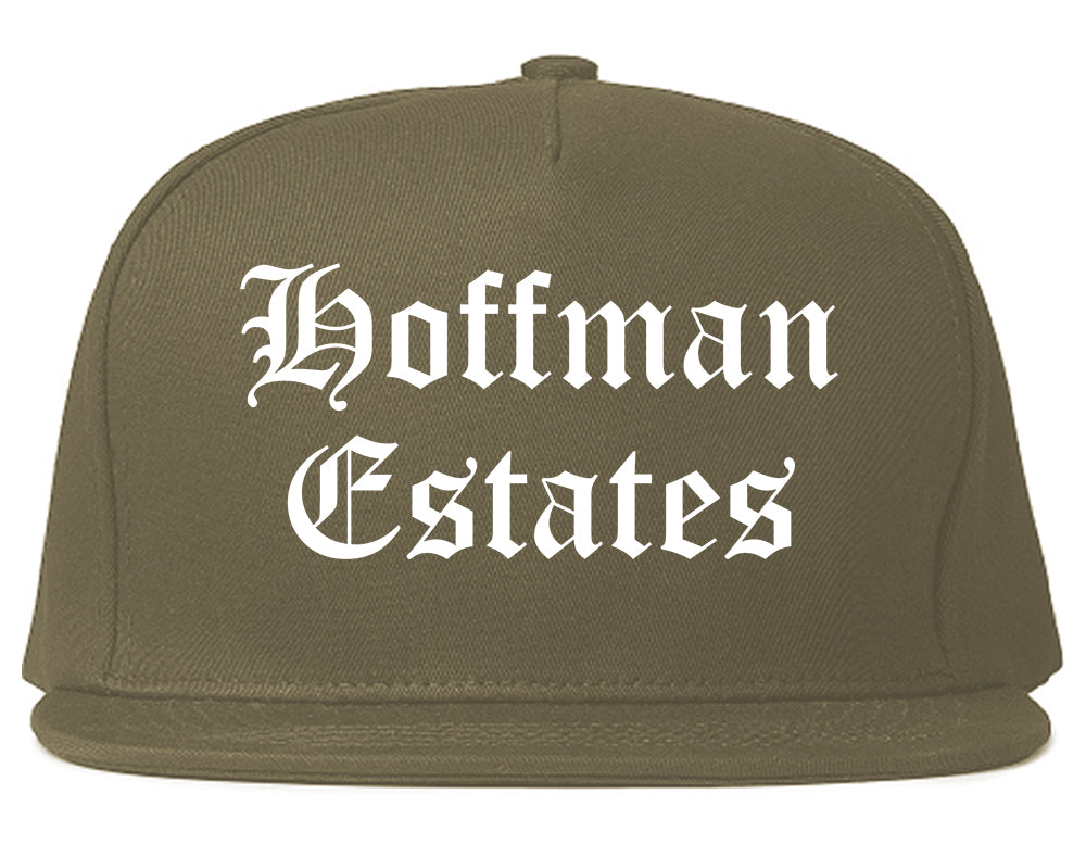 Hoffman Estates Illinois IL Old English Mens Snapback Hat Grey