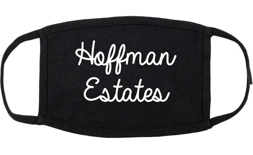 Hoffman Estates Illinois IL Script Cotton Face Mask Black