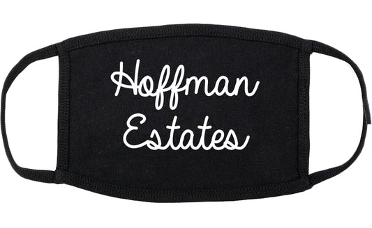 Hoffman Estates Illinois IL Script Cotton Face Mask Black