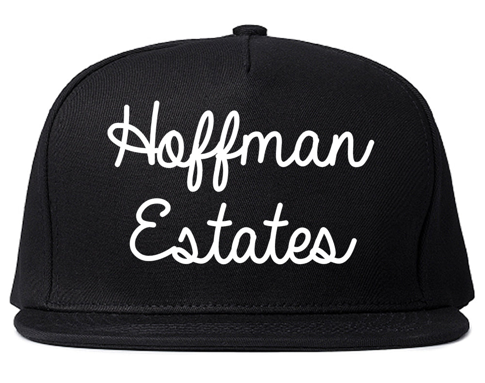 Hoffman Estates Illinois IL Script Mens Snapback Hat Black