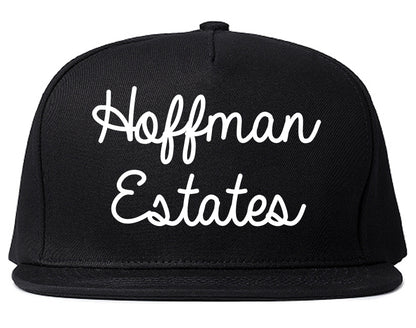 Hoffman Estates Illinois IL Script Mens Snapback Hat Black