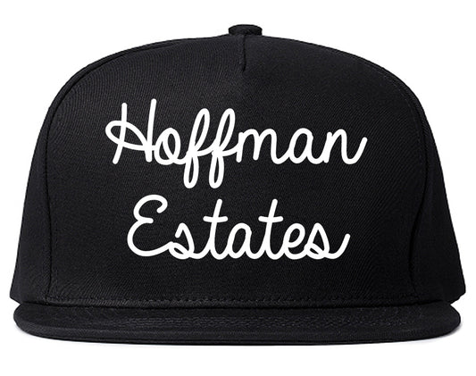 Hoffman Estates Illinois IL Script Mens Snapback Hat Black