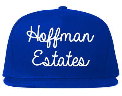 Hoffman Estates Illinois IL Script Mens Snapback Hat Royal Blue