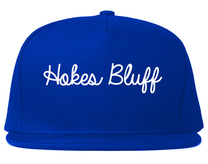 Hokes Bluff Alabama AL Script Mens Snapback Hat Royal Blue