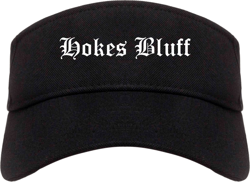 Hokes Bluff Alabama AL Old English Mens Visor Cap Hat Black