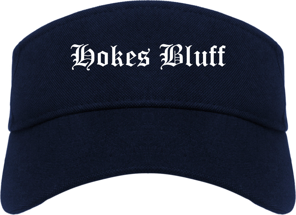 Hokes Bluff Alabama AL Old English Mens Visor Cap Hat Navy Blue
