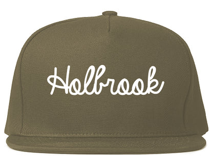 Holbrook Arizona AZ Script Mens Snapback Hat Grey