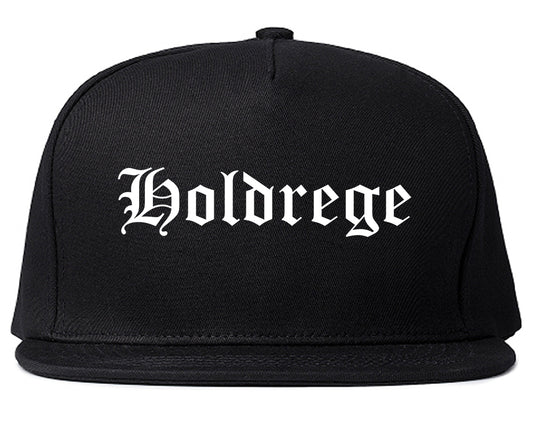 Holdrege Nebraska NE Old English Mens Snapback Hat Black