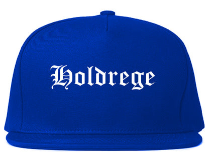 Holdrege Nebraska NE Old English Mens Snapback Hat Royal Blue