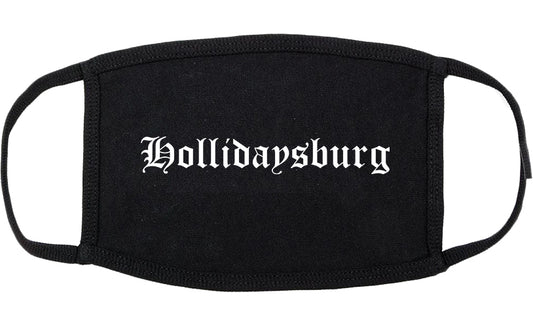 Hollidaysburg Pennsylvania PA Old English Cotton Face Mask Black