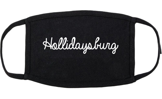 Hollidaysburg Pennsylvania PA Script Cotton Face Mask Black