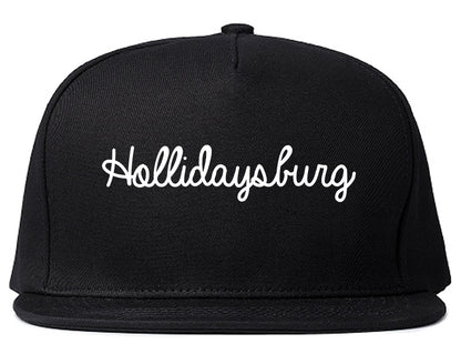 Hollidaysburg Pennsylvania PA Script Mens Snapback Hat Black