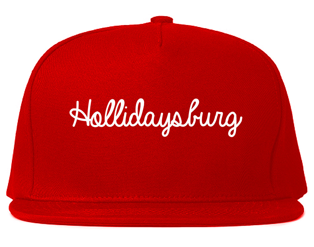 Hollidaysburg Pennsylvania PA Script Mens Snapback Hat Red