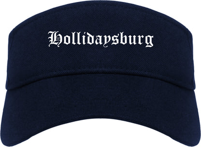 Hollidaysburg Pennsylvania PA Old English Mens Visor Cap Hat Navy Blue