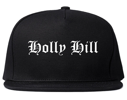 Holly Hill Florida FL Old English Mens Snapback Hat Black