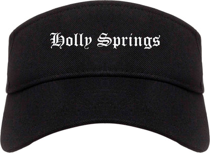 Holly Springs Mississippi MS Old English Mens Visor Cap Hat Black