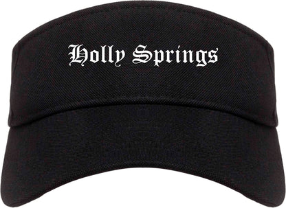Holly Springs North Carolina NC Old English Mens Visor Cap Hat Black