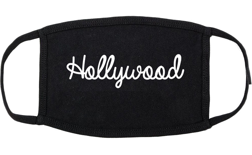 Hollywood Florida FL Script Cotton Face Mask Black