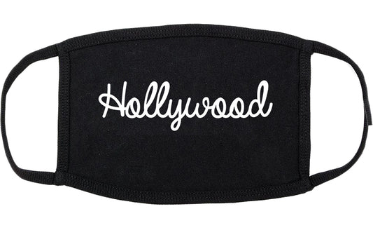 Hollywood Florida FL Script Cotton Face Mask Black