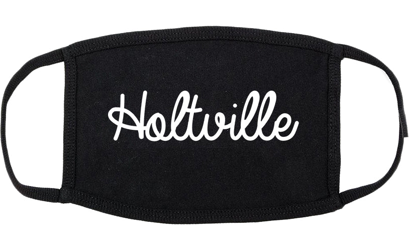 Holtville California CA Script Cotton Face Mask Black