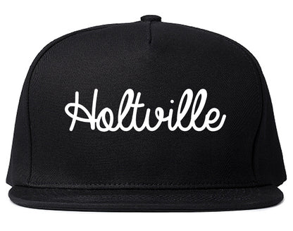Holtville California CA Script Mens Snapback Hat Black