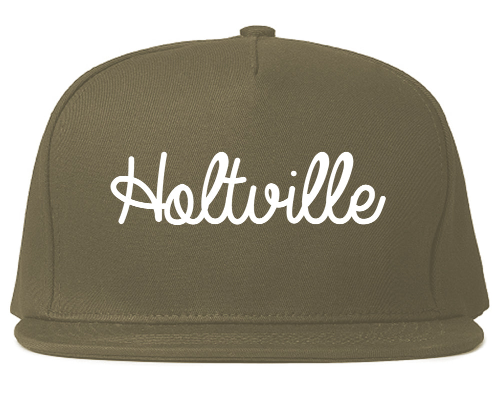Holtville California CA Script Mens Snapback Hat Grey