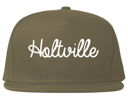 Holtville California CA Script Mens Snapback Hat Grey
