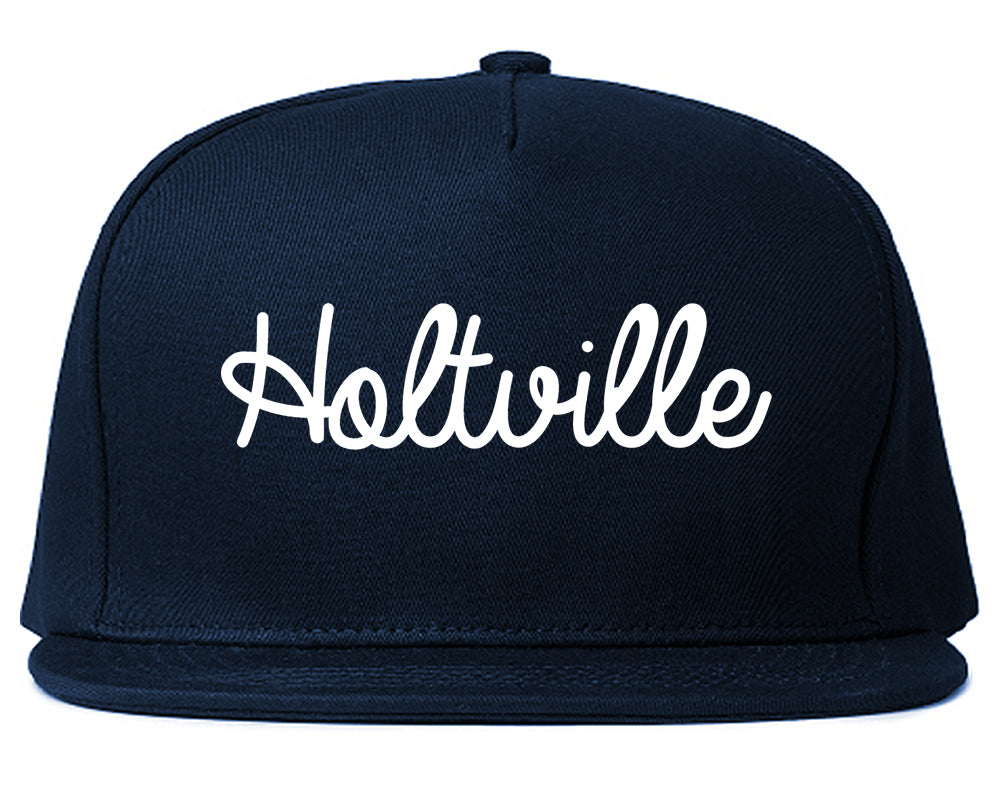 Holtville California CA Script Mens Snapback Hat Navy Blue