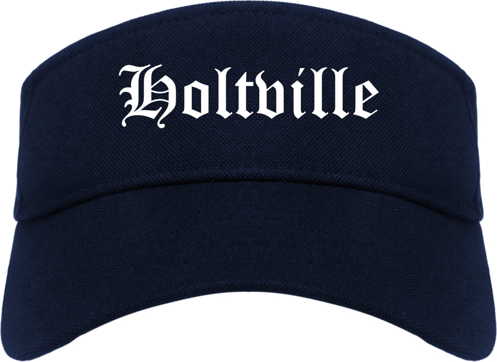 Holtville California CA Old English Mens Visor Cap Hat Navy Blue