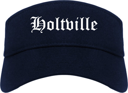 Holtville California CA Old English Mens Visor Cap Hat Navy Blue
