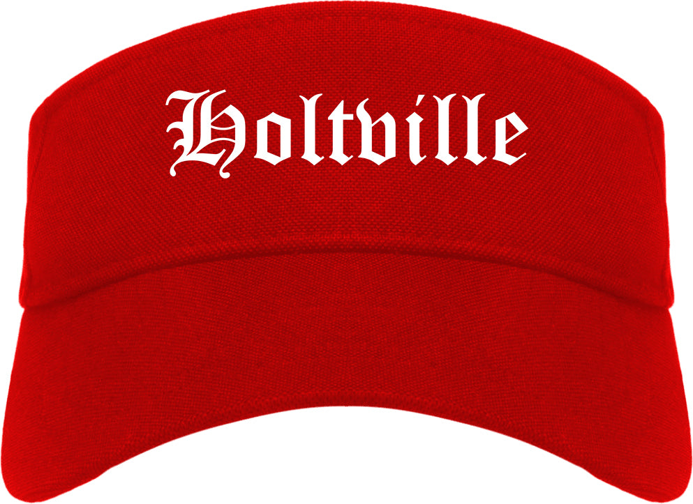 Holtville California CA Old English Mens Visor Cap Hat Red
