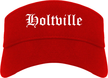 Holtville California CA Old English Mens Visor Cap Hat Red
