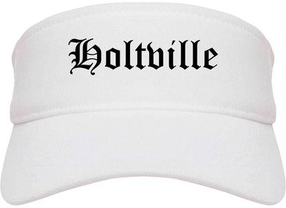 Holtville California CA Old English Mens Visor Cap Hat White