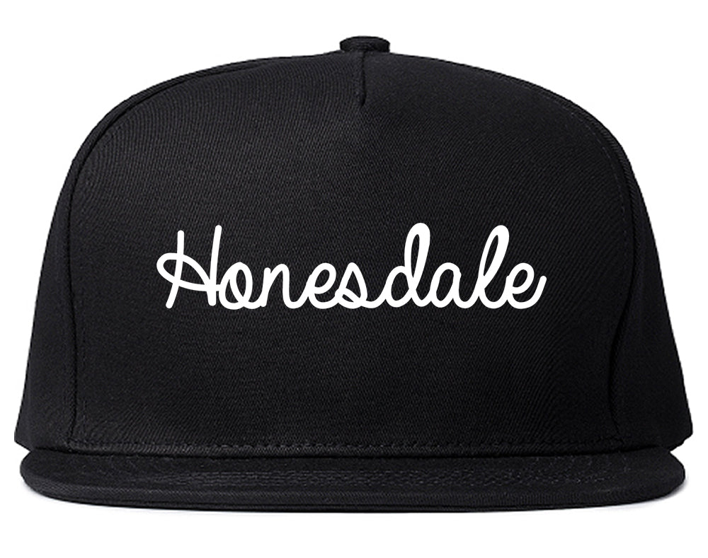 Honesdale Pennsylvania PA Script Mens Snapback Hat Black