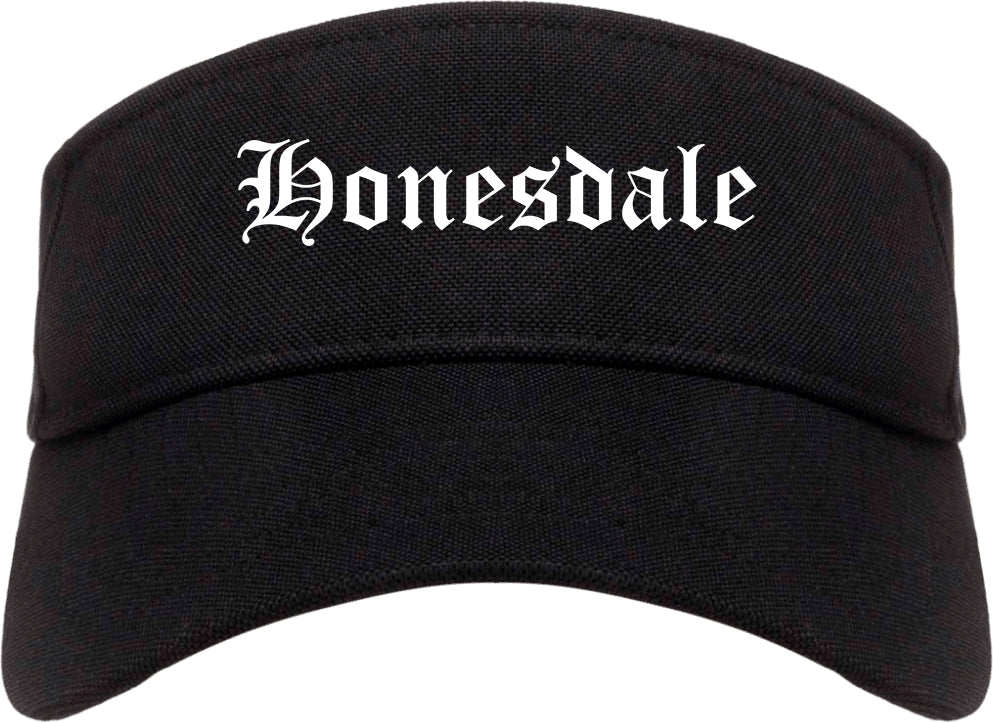 Honesdale Pennsylvania PA Old English Mens Visor Cap Hat Black