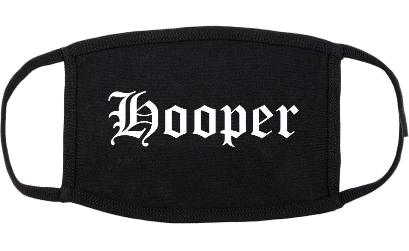 Hooper Utah UT Old English Cotton Face Mask Black