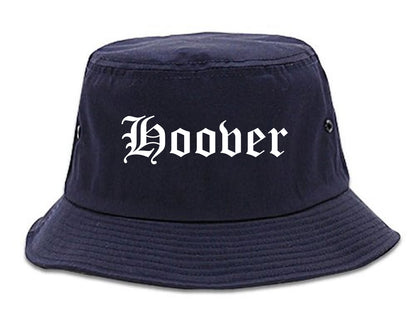 Hoover Alabama AL Old English Mens Bucket Hat Navy Blue