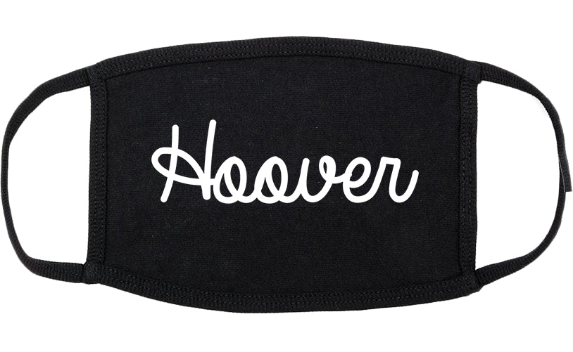 Hoover Alabama AL Script Cotton Face Mask Black