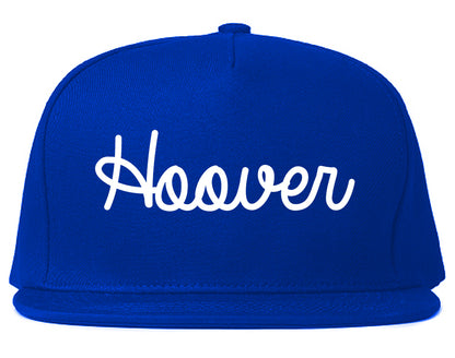 Hoover Alabama AL Script Mens Snapback Hat Royal Blue