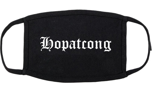 Hopatcong New Jersey NJ Old English Cotton Face Mask Black