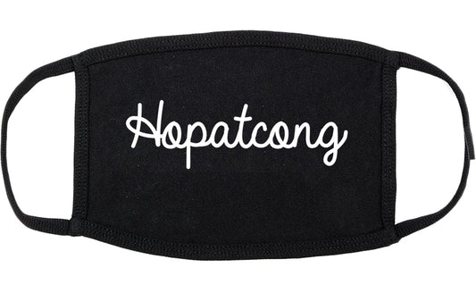 Hopatcong New Jersey NJ Script Cotton Face Mask Black